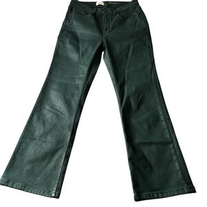 Pilcro High Rise Bootcut Jeans Coated Green Denim Women's Size 30